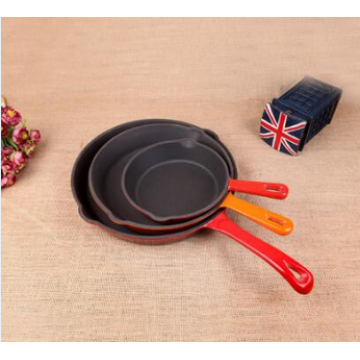 Optional enamel cast iron fry pan with different size